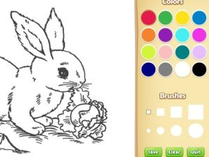 Spil Bunny farvelægning til børn online