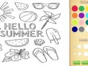 Spil Hej sommer farvelægning til børn online
