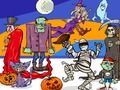 Spil Find 5 forskelle Halloween  online