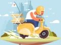 Spil Byens scooter rider puslespil online