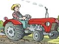 Spil Cartoon traktor puslespil  online