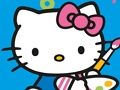 Spil Farve efter nummer med Hello Kitty  online