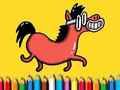 Spil Tilbage til skolen: Pony malebog  online