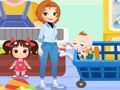 Spil Sød familie shopping  online