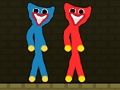Spil Rød og blå Stickman Huggy  online