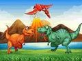 Spil Farverige dinosaurer Match 3  online