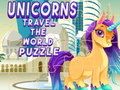 Spil Unicorns Travel The World Puslespil  online