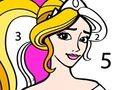 Spil Prinsesse farve efter nummer  online