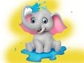Spil Malebog: Elefant sprøjter vand  online