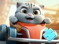 Spil Jigsaw Puzzle: Cat Racing Driver online