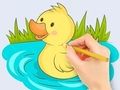 Spil Malebog: Baby Duck Swim  online
