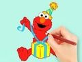Spil Malebog: Elmo Gift  online