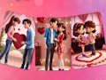 Spil Valentine par puslespil  online