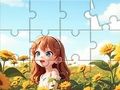 Spil Jigsaw Puzzle: Sunflower Girl online