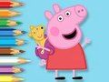Spil Malebog: Peppa med legetøjsbjørn  online