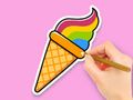 Spil Malebog: Rainbow Ice Cream  online