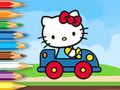 Spil Malebog: Hello Kitty Driving Car  online