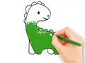 Spil Malebog: Dejlig babydinosaur  online