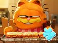 Spil Jigsaw Puzzle: Garfield og lasagne  online