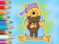Spil Malebog: Winnie med legetøjsbjørn  online