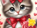 Spil Jigsaw -puslespil: Rose Cat online