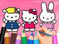 Spil Malebog: Hello Kitty med venner  online