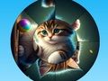 Spil Round Jigsaw Puzzle Saml billeder med søde killinger  online