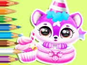 Spil Farvelægningsbog: Baby Fluffs fødselsdag  online