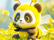 Spil Jigsaw -puslespil: Panda Bee  online