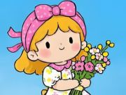 Spil Jigsaw -puslespil: Lille blomsterpige  online