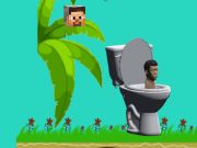 Spil Spinning Skibidi Toilet Flappy Minecraft online