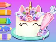 Spil Farvelægningsbog: Unicorn Cake  online