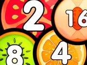 Spil Merge kugler shooter 2048 Tilslut frugter  online
