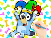 Spil Farvelægning: Clown Bluey  online