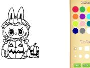 Spil Halloween Labubu farvelægning og tegningspil online