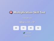 Spil Multiplikationsfærdighedstest online Spil Multiplikationsfærdighedstest online