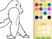 Spil Gorilla farvelægning til børn online
