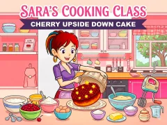 Spil Sara’s Cooking Class: Cherry Upside Down Cake online