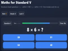 Spil Maths for Standard V online