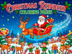 Spil Christmas Reindeer Coloring Pages online