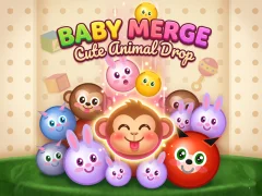 Spil Baby Merge Cute animal drop online