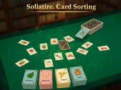 Spil Solitaire. Card Sorting online