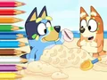 Spil Coloring Book: Bluey On The Beach online