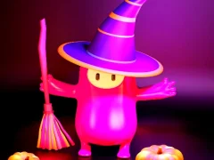 Spil Fall Guys Halloween Puzzle online
