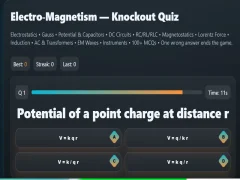 Spil Electro-Magnetism - Knockout Quiz online