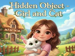 Spil Hidden Object - Girl and Cat online