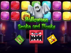 Spil Halloween Snake and Blocks online
