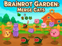 Spil Brainrot Garden. Merge Cats online