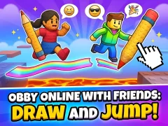 Spil Obby online with friends: Draw and Jump! online