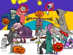 Spil Find 5 Differences Halloween online